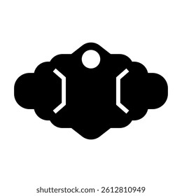 Bow display card icon vector. Hair bow card illustration sign. Hair clip card symbol or logo.
