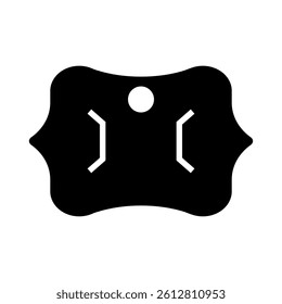 Bow display card icon vector. Hair bow card illustration sign. Hair clip card symbol or logo.