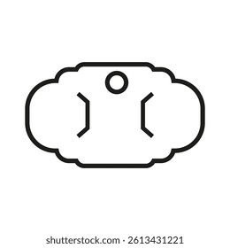Bow display card icon vector. Hair bow card illustration sign. Hair clip card symbol or logo.
