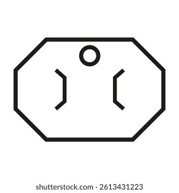 Bow display card icon vector. Hair bow card illustration sign. Hair clip card symbol or logo.