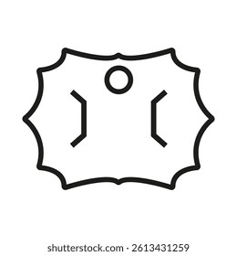 Bow display card icon vector. Hair bow card illustration sign. Hair clip card symbol or logo.