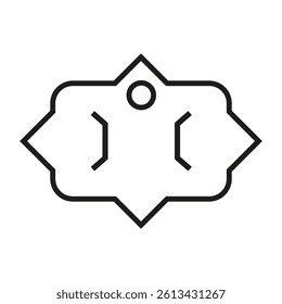 Bow display card icon vector. Hair bow card illustration sign. Hair clip card symbol or logo.