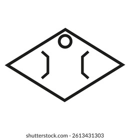 Bow display card icon vector. Hair bow card illustration sign. Hair clip card symbol or logo.