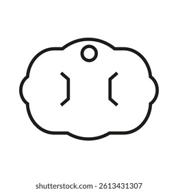 Bow display card icon vector. Hair bow card illustration sign. Hair clip card symbol or logo.