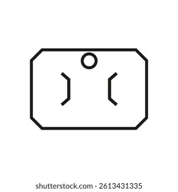 Bow display card icon vector. Hair bow card illustration sign. Hair clip card symbol or logo.