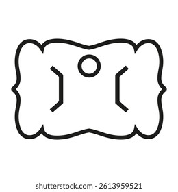 Bow display card icon vector. Hair bow card illustration sign. Hair clip card symbol or logo.