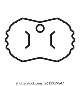 Bow display card icon vector. Hair bow card illustration sign. Hair clip card symbol or logo.