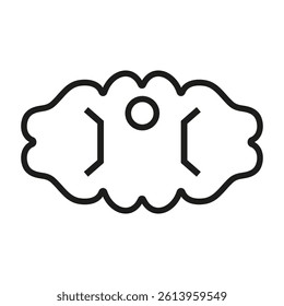 Bow display card icon vector. Hair bow card illustration sign. Hair clip card symbol or logo.