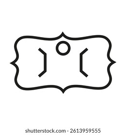 Bow display card icon vector. Hair bow card illustration sign. Hair clip card symbol or logo.