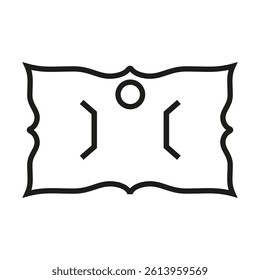 Bow display card icon vector. Hair bow card illustration sign. Hair clip card symbol or logo.