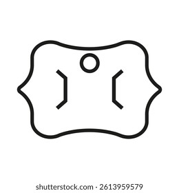 Bow display card icon vector. Hair bow card illustration sign. Hair clip card symbol or logo.