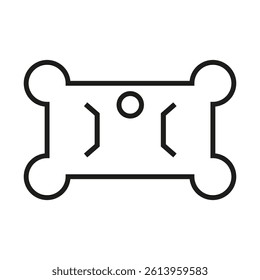 Bow display card icon vector. Hair bow card illustration sign. Hair clip card symbol or logo.