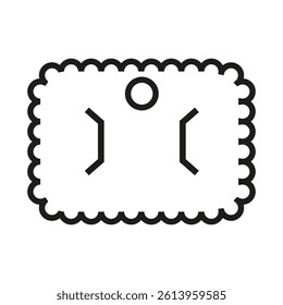 Bow display card icon vector. Hair bow card illustration sign. Hair clip card symbol or logo.