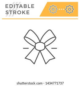Bow editable stroke line icon
