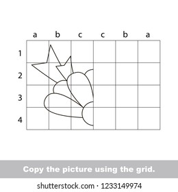 Bow, the educational game with simple game level. Copy the symmetric picture.