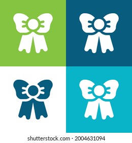 Bow Flat 4 Farbe minimale Icon Set