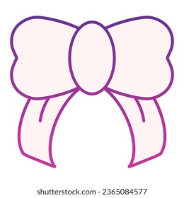 Bow flat icon. Knot purple icons in trendy flat style. Decor gradient style design, designed for web and app. Eps 10