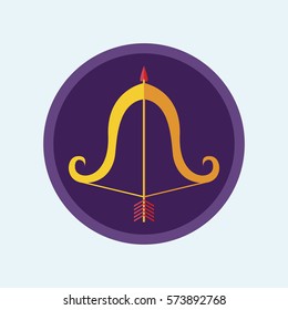 bow flat icon. flat romantic symbol Vector Illustration