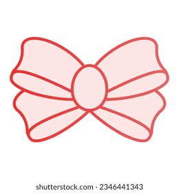 Bow for gift flat icon. Knot pink icons in trendy flat style. Present bow gradient style design, designed for web and app. Eps 10