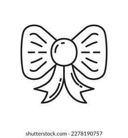 Bow for a gift icon. High quality black vector illustration.