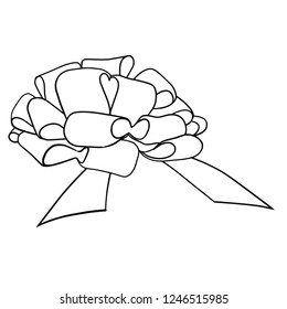 Bow Graphics outline sketch vector