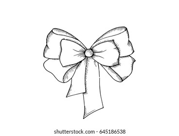 Bow, hand drawn vector illustration