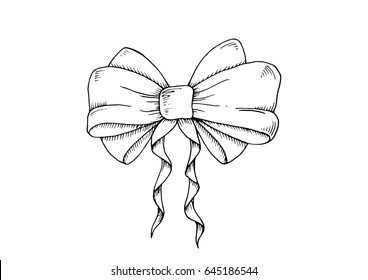 Bow, hand drawn vector illustration