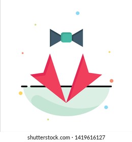 Bow, Heart, Love, Suit, Tie, Wedding Business Logo Template. Flat Color