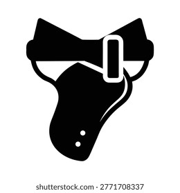 Bow holster silhouette vector art illustration