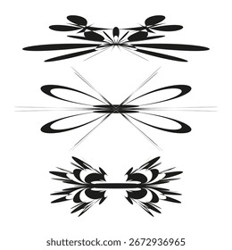 Bow icon. Arrow symbol. Black knot. Vector design.