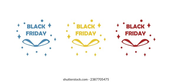 bow icon, black friday on a white background, vector illustration