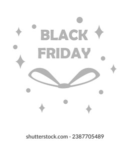 bow icon, black friday on a white background, vector illustration