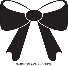 Bow Icon Black Silhouette Cutout Vector Stock Vector (Royalty Free ...