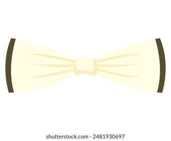 Bow icon. Cartoon ribbon for invitation or gifts, present cards and luxury wrap pack isolated on white background. Holidays and celebrations decoration for your design. Vector illustration