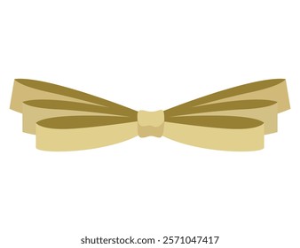 Bow icon. Cartoon ribbon for invitation or gifts, present cards and luxury wrap pack isolated on white background. Holidays and celebrations decoration for your design. Vector illustration