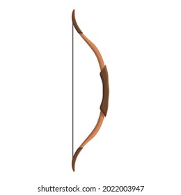 Vector de dibujos animados de iconos de doblar. Flecha de tiro con arco. Arco de arco