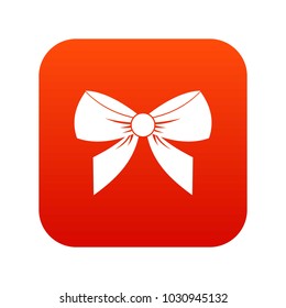 Bow icon digital red for any design isolated on white vector illustration