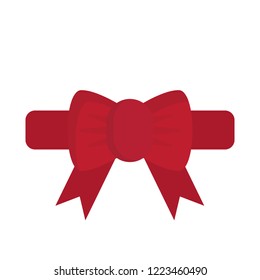 bow icon in flat style isolated vector illustration on white transparent background. ribbon icon.