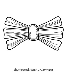 Bow icon. Hand drawn illustration of bow vector icon for web design