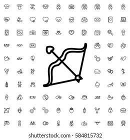 bow icon illustration isolated vector sign symbol. Love icons set.