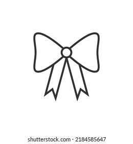 Bow-Symbol-Illustration. Vektorgrafik einzeln auf Weiß.
