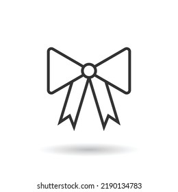 Bow icon illustration. Vector illustration isolated on white.