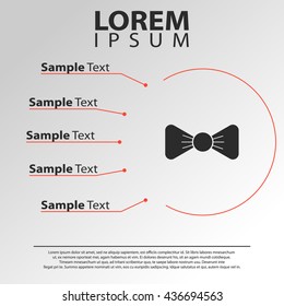 bow icon. bow infographics template