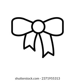 Bow-Symbol einzeln auf weißem Hintergrund, Vektorgrafik.