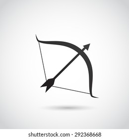 Bow icon isolated on white background. Vector art.
