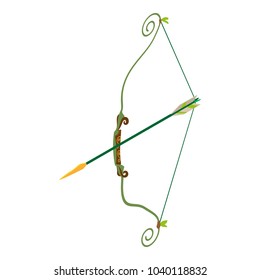 Bow icon. Isometric illustration of bow vector icon for web