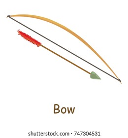 Bow icon. Isometric illustration of bow vector icon for web