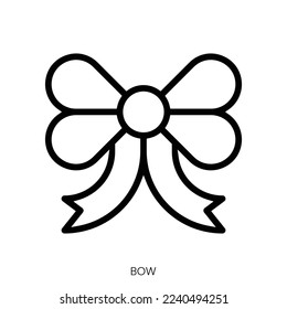 bow icon. Line Art Style Design Isolated On White Background
