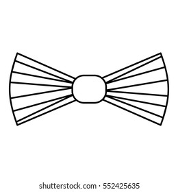 Bow icon. Outline illustration of bow vector icon for web
