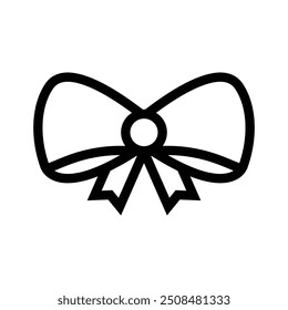 bow icon. Outline style design isolated on white background
